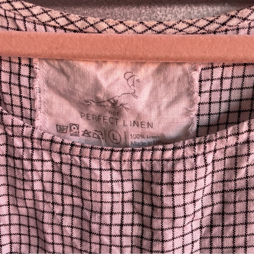 notPerfectlinen oversized window check dress - Picture 3 of 4
